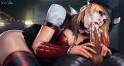 Harley Quinn Messy Blowjob