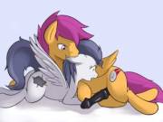 Rumble x Scootaloo (Rule 63) [Vulapa]