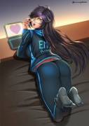 Another Ahri commission. Sweatshirt/Gunnars/Yoga pants