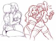 Intimate Korrasami and Nuktuk Korrasami by ▽ IΑНFУ ▽ (x-post r/korrasami)