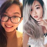 Before/After make-up/wig/instagram filter :D