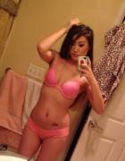 Filipina in pink bikini selfie