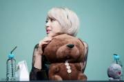 Choa with her teddy bear