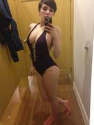 Purple swimsuit