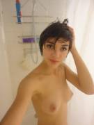 In the shower