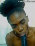 Natural Hair Babe Giving A BJ &lt;3