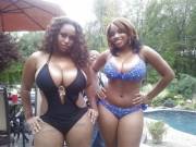 Busty ebony duo