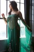 Sunny Leone in Green saree [PIC]