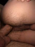 Hairy 32 year old barebacked my young ass with his uncut cock last night 