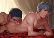 Aomine rimming Kuroko