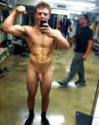 In the locker room