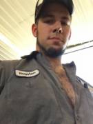 Hard working mechanic