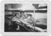 Spooning in the bunks on a battleship, WW2