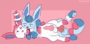 Sylveon x Glaceon [pocketpaws]