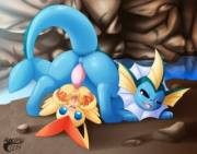 Victini and Vaporeon [Makoto177]