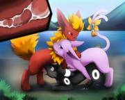 An Eeveelution Threesome [DarkMirage]