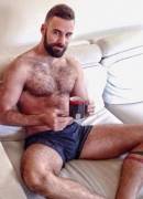 Having a tea (X-Post /r/guysinshortshorts)