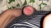 Tight foreskin handsfree orgasm