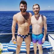 The boyfriend and I on a gay day cruise in Puerto Vallarta