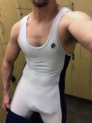 Hard in his suit