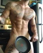 Dustin McNeer in the kitchen