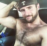 confident hairy jock