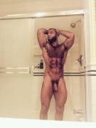 Hairy Man Showering