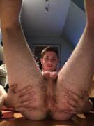 Spreading his hairy ass (X-Post /r/dattaint)