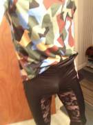 Wet Lace Leggings
