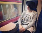 Emo boy in the train