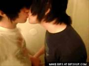 Emo boys making out