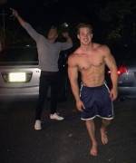 Nick Sandell and friends up to some late night shenanigans