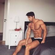 Sitting on the bed