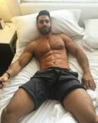 Relaxed in bed