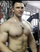 Brazilian stud Paulo Muzy at the gym