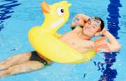 Tom Daley with some floaties