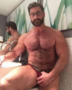 Daddy in the bathroom