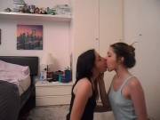 Amateur girls kissing