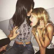 Kendall Jenner groped by Josephine Skriver