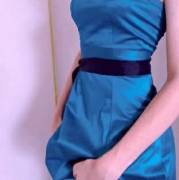 Surprise under her blue dress (gif)