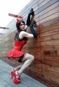 Lady in red