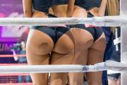 Boxing ring girls in Estonia.