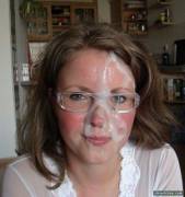 With glasses