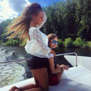 on a boat