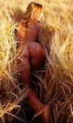 Crawling Through a Wheat Field Outside the Park. If She Makes a Nuisance Out Of Herself, the Farmer is allowed to catch and Tame Her.