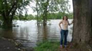 Checking out the flooded Susquehanna