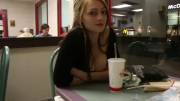 Dahlia Polk flashing in Arby's [gif]