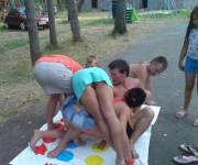 Playing pantyless twisters outside