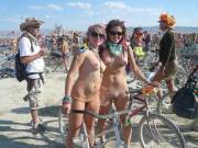 Naked for a bike ride