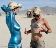 Blue Hand Prints
